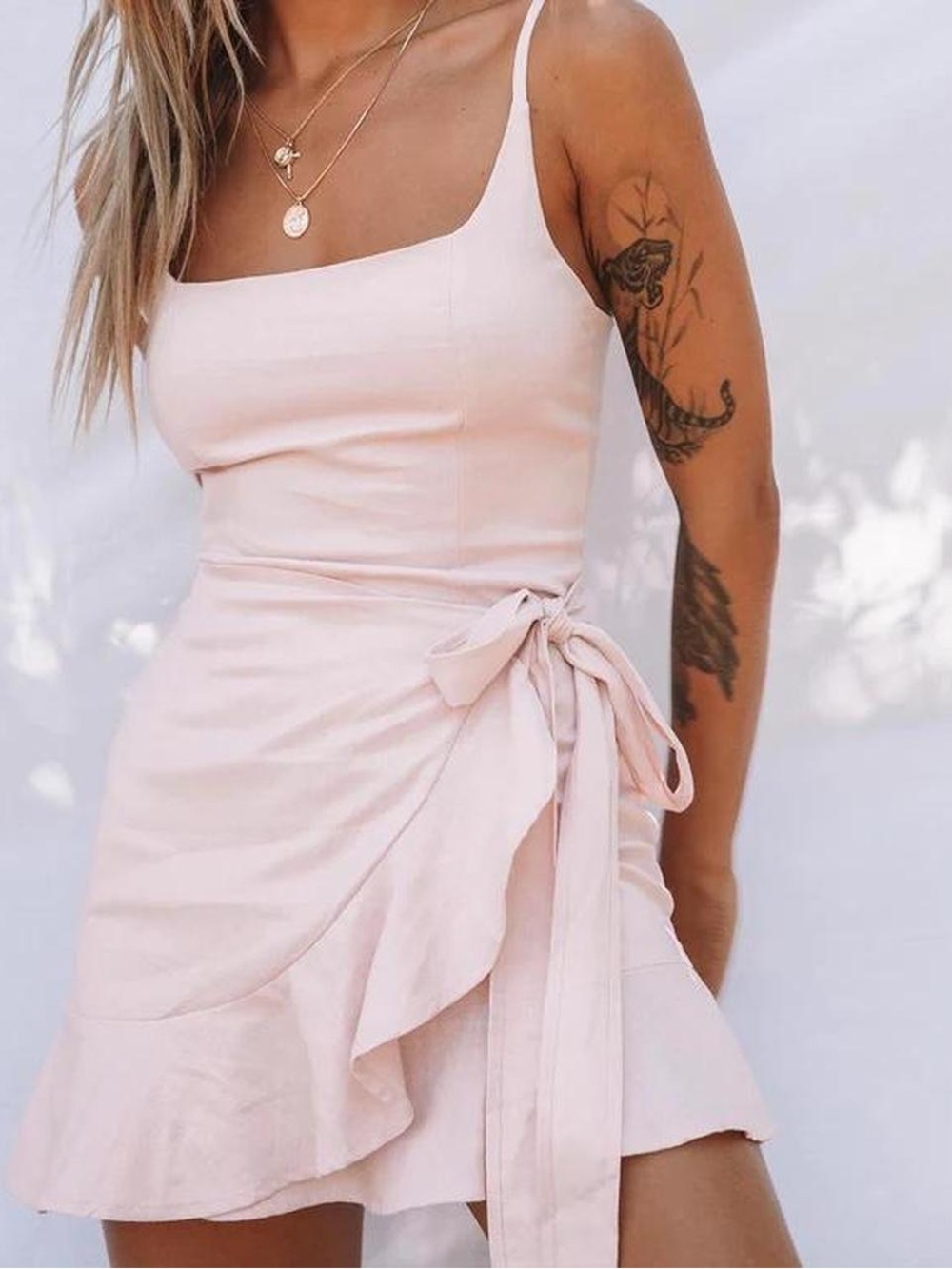 Princess Polly Cottage Hill Mini Dress Blush